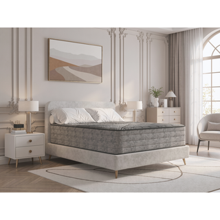 Sunvega 14" Firm Quilted Queen Mattress with Cooling Ice Cover and Copper Gel