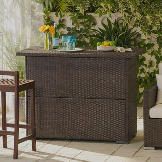 Sunvega Polyethylene Wicker Bar Table or Side Table for Patio