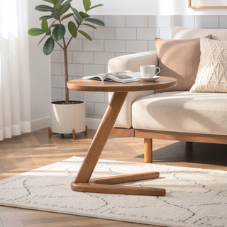 Sunvega Leisure Chair with Armrest Thick Cushion and Matching Wooden Coffee Table