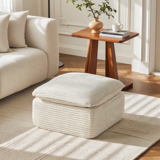 Sunvega Modern Corduroy Cloud Sofa with Comfortable High-Density Sponge for Living Room