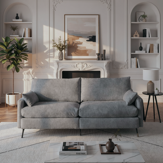 Sunvega Deep 3-Seater Cloud Couch with Thickened Cushions and Pillows for Living Room