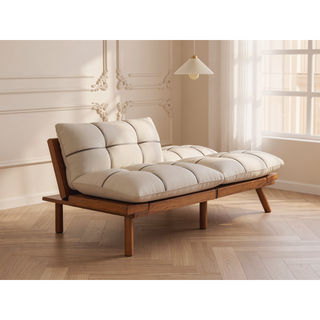 Sunvega Modern 2 Seater Sofa Bed with Adjustable Armrest and Backrest