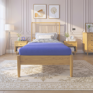 Sunvega 5 Inch Twin Size Memory Foam Mattress for Kids in Blue