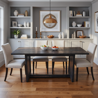 Sunvega 70.87" Farmhouse Dining Table for 6-8 People with X Solid Legs