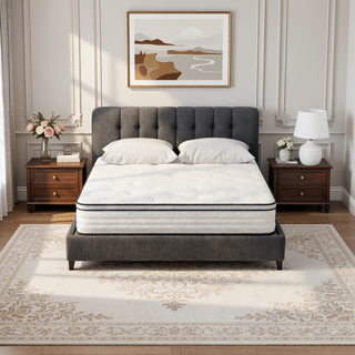 Sunvega 12'' Hybrid Queen Size Euro Top Mattress with Pocket Springs and Memory Foam