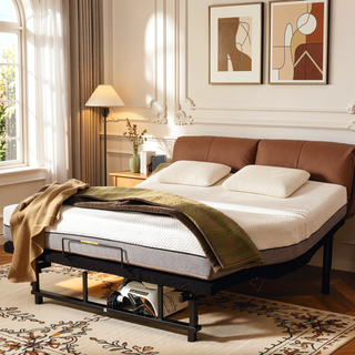 Sunvega Adjustable Queen Bed Frame with Wireless Remote Head Foot Incline USB Ports