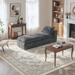 Sunvega Modern Chenille Cloud Sofa with High-Density Sponge Filling for Living Room