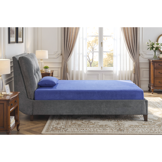 Sunvega 7inch Twin Mattress and Pillow Set with Gel-Infused Memory Foam in Blue