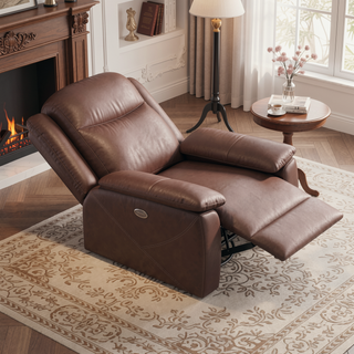 Sunvega Oversized Electric Recliner Chair with USB Charging Port and Overstuffed Cushion