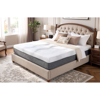 Sunvega 12" Queen Firm Green Tea Gel-Infused Memory Foam Hybrid Mattress with Pocket Coils