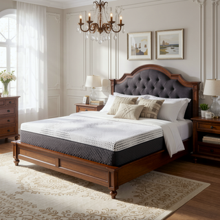 Sunvega 12" Queen Firm Green Tea Gel-Infused Memory Foam Hybrid Mattress with Pocket Coils