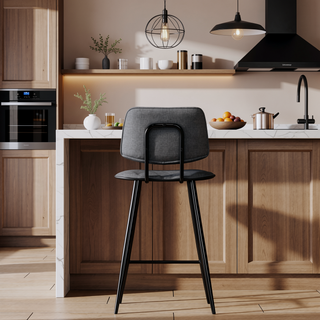 Sunvega Modern Counter Height Stool Set with Padded Seat and Back
