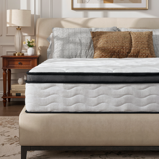 Sunvega 12 Inch Full Hybrid Mattress with Pocket Coils and Memory Foam for Medium Firm Pressure Relief