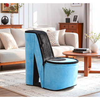 Sunvega High Heel Shoe Design Jewelry Box with Hidden Storage and Display Hooks