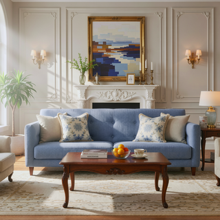 Sunvega Modern Ottoman Bench with Button-Tufted Waffle Stitch and Geometric Legs