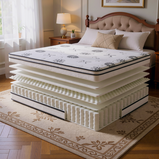 Sunvega 12-inch Queen Plush Foam Hybrid Mattress with Breathable Quilted Cover for Medium Comfort