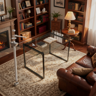 Sunvega Modern Industrial Rectangular MDF Light Wood Dining Table for 4-6 People