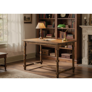 Sunvega Beige Fabric Weathered Oak Finish Counter Height Stool Set of 2