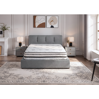 Sunvega 12-inch Queen Plush Foam Hybrid Mattress with Breathable Quilted Cover for Medium Comfort