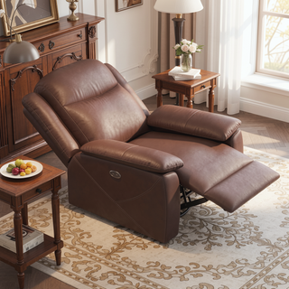 Sunvega Oversized Electric Recliner Chair with USB Charging Port and Overstuffed Cushion