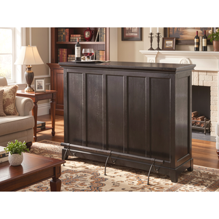 Sunvega Garcia Collection Dark Brown Ebony Hardwood Bar Counter with Silverstone Top