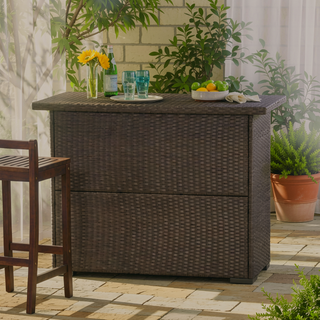 Sunvega Polyethylene Wicker Bar Table or Side Table for Patio