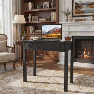 Sunvega 3-Level Adjustable Lighting Flip-Top Mirror Vanity Desk with Storage Drawers