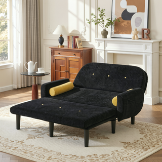 Sunvega Multiform Sofa with USB Charger Adjustable Backrest and Velvet Upholstery