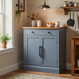 Sunvega Freestanding Kitchen Pantry Cabinet with Drawer and Adjustable Shelves