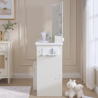 Sunvega 41 Inch Large Size Left Drawer Vanity Table with Touch Control LED Mirror