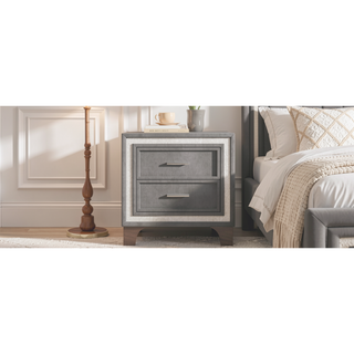 Sunvega Queen Size Upholstered Velvet Bed Frame with LED Lights and Tufted Headboard