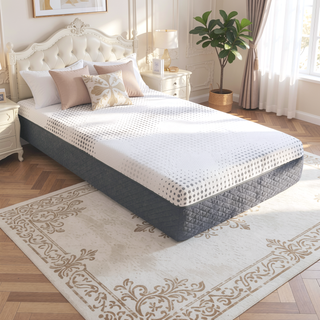 Sunvega 12" Queen Firm Green Tea Gel-Infused Memory Foam Hybrid Mattress with Pocket Coils