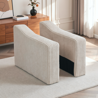 Sunvega Modular Sofa Single Armrest Backrest Module with Convertible Corduroy Fabric