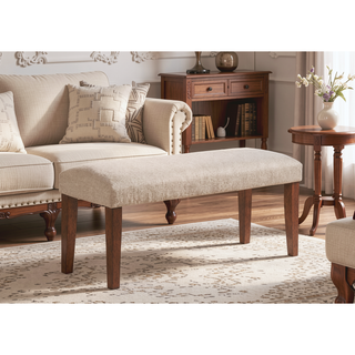 Sunvega Mid-century Style Dining Room Chair with Plush Upholstered Seats and Warm Wood Finish