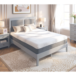 Sunvega 12" Queen Firm Green Tea Gel-Infused Memory Foam Hybrid Mattress with Pocket Coils