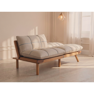 Sunvega Modern 2 Seater Sofa Bed with Adjustable Armrest and Backrest