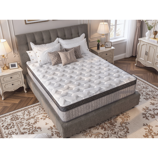 Sunvega 10 Inch Queen Diamond Hybrid Cooling Gel Memory Foam Mattress for Pressure Relief