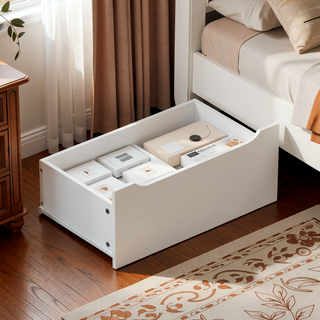 Sunvega 8 Drawer Wooden Dresser with Large Storage for Bedroom Living Room