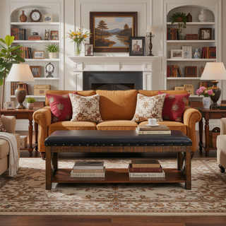 Sunvega Classic Traditional Weathered Cherry Finish Wooden Dining Furniture with Synthetic Leather Seat