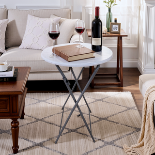 Sunvega Folding Cocktail Table Set of 2 with Detachable Legs and Non-Slip Base