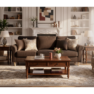 Sunvega Reversible Velvet Sectional Sofa Set with Two Accent Pillows