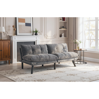Sunvega Modern 2 Seater Sofa Bed with Adjustable Armrest and Backrest