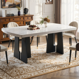 Sunvega Modern Tufted Linen Entryway Bench with Black Rubber Wood Legs for Kitchen