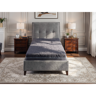 Sunvega Firm Comfort 8" Twin Size Gel-Infused Memory Foam Hybrid Mattress in Dark Gray