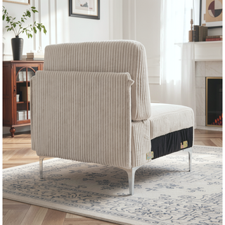 Sunvega Modular Sofa Single Armrest Backrest Module with Convertible Corduroy Fabric