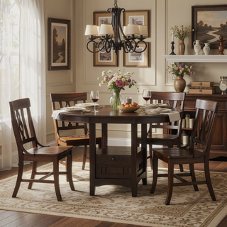 Sunvega Espresso Extension Counter Dining Table with Rich Brown Finish and Modern Aesthetic
