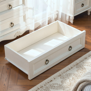 Sunvega Wooden Farmhouse 8 Drawer Dresser Chest with Barn Door Style for Bedroom