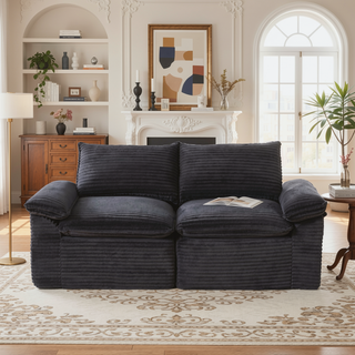 Sunvega Modern Corduroy Cloud Sofa with Comfortable High-Density Sponge for Living Room
