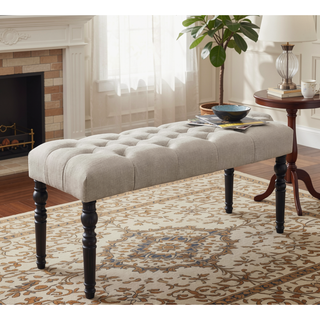 Sunvega Gray Tufted Upholstered Dining Chairs with Light Oak Finish