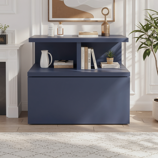 Sunvega Floating Nightstand with Large Drawer and Multiple Shelves for Storage or Decor